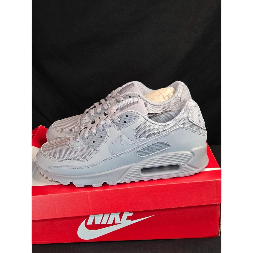 Nike Air Max 90 Wolf Grey‎ Mens Sneakers CN8490-001 Running Shoes US 9 NIB